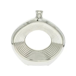 Ezüst kerámia váza 21x20cm