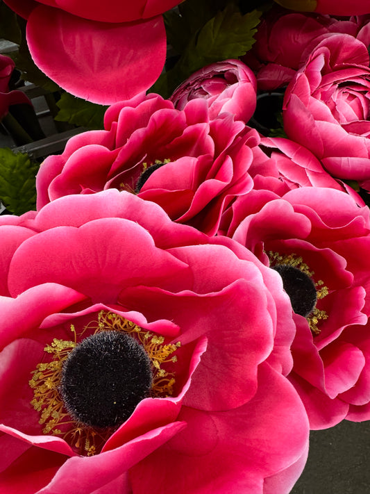 Óriás virág - 100x25cm, 120x40cm és 150x50cm - pink anemoné XL