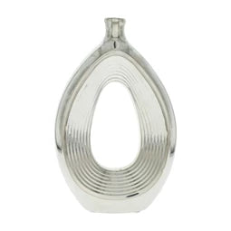 Ezüst kerámia váza 26x15cm