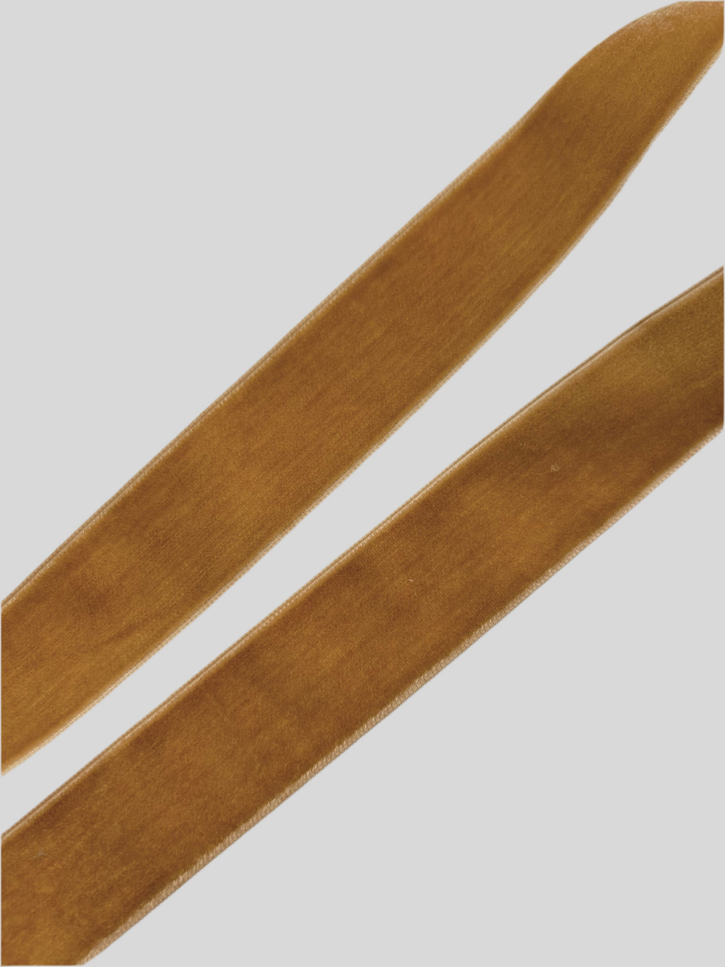 Világosbarna bársonyszalag - több méret