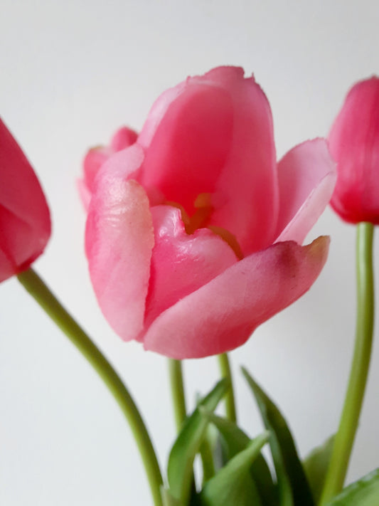A legélethűbb gumi tulipán művirág csokor - cirmos