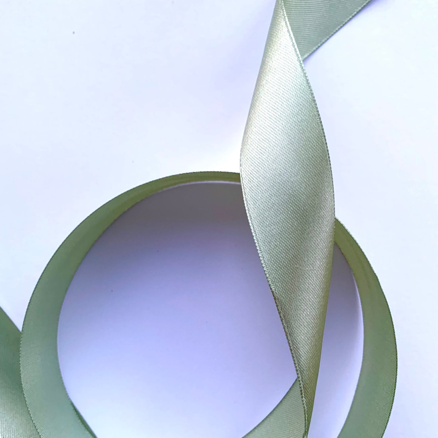 Szaténszalag - zsályazöld