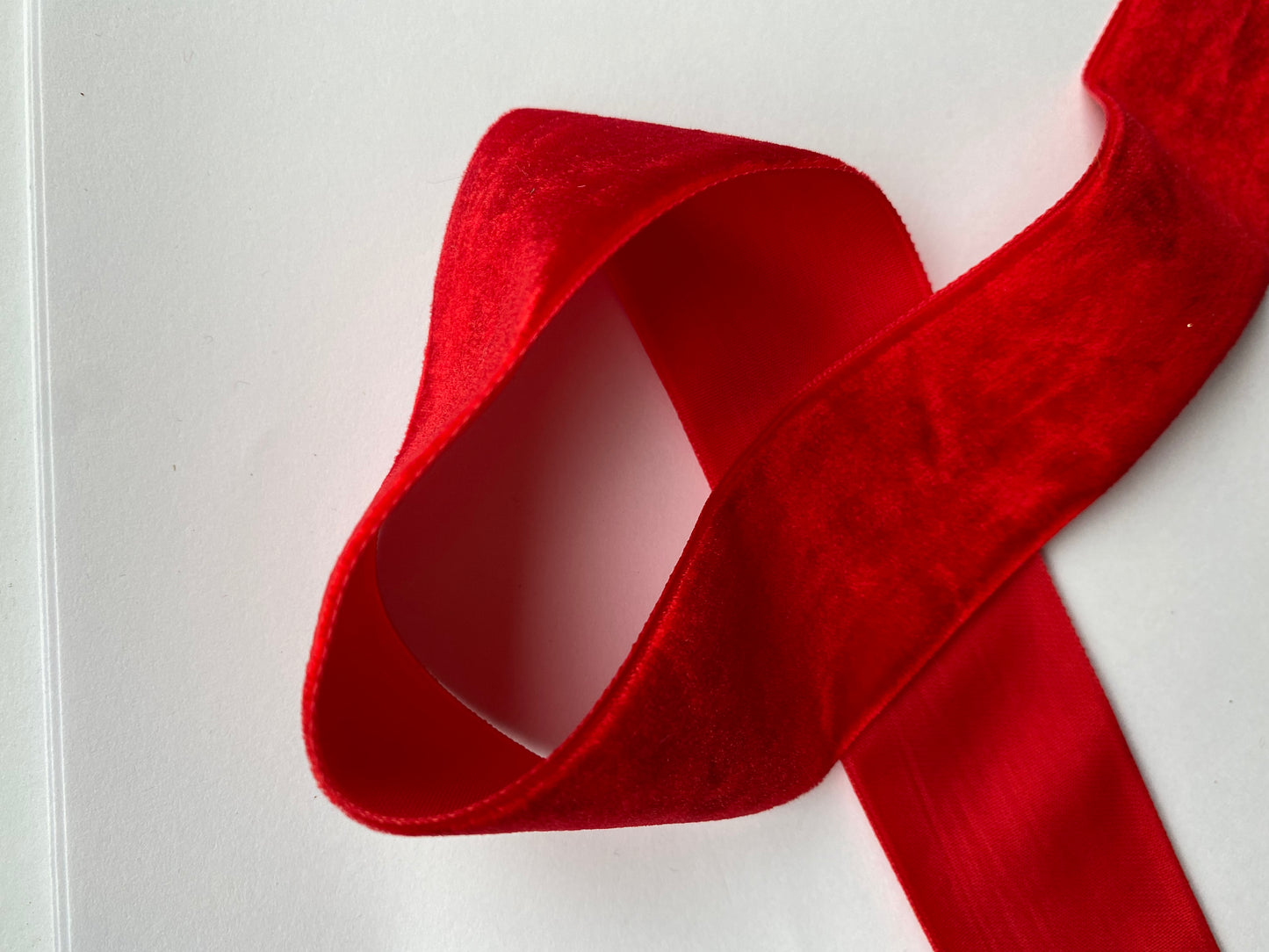 Bársony szalag - piros