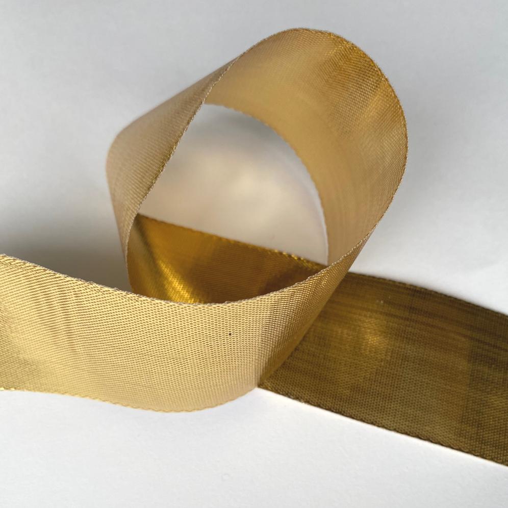 Fémes arany szalag 40 mm