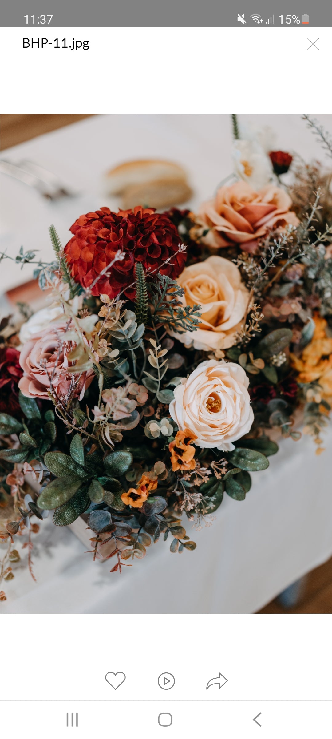 Wedding center table decoration