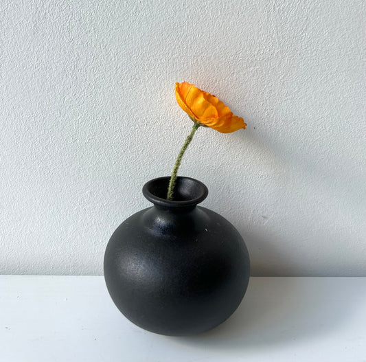 Kerámia design váza - fekete