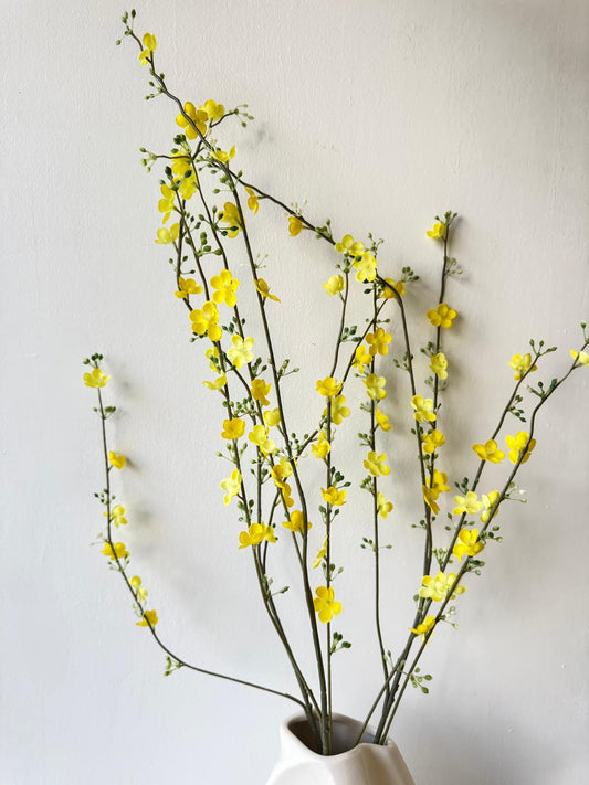 Yellow branch with small flowers - more options