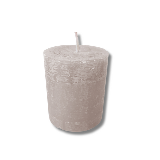Rusztikus gyertya - drapp