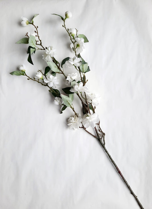 Tavaszi virágos ág - fehér