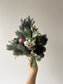 White berry bouquet with Christmas tree balls