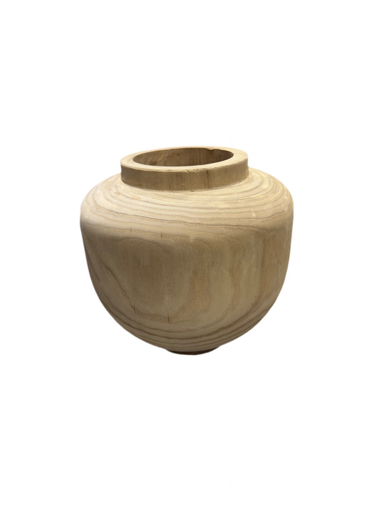 Wooden vase - 27x26cm