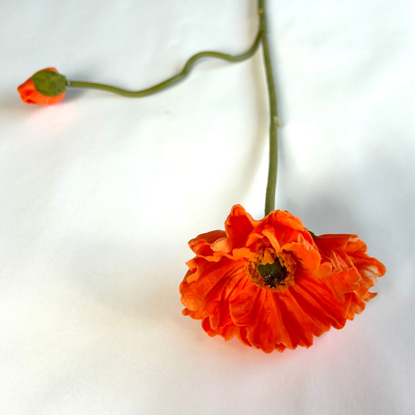 A legélethűbb gumi pipacs művirág csokor - narancssárga