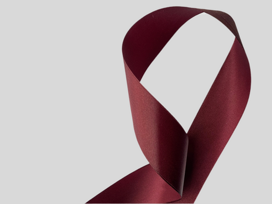 Satin ribbon 38mm - burgundy