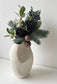 White berry bouquet with Christmas tree balls