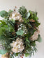 Hydrangea-eucalyptus wreath