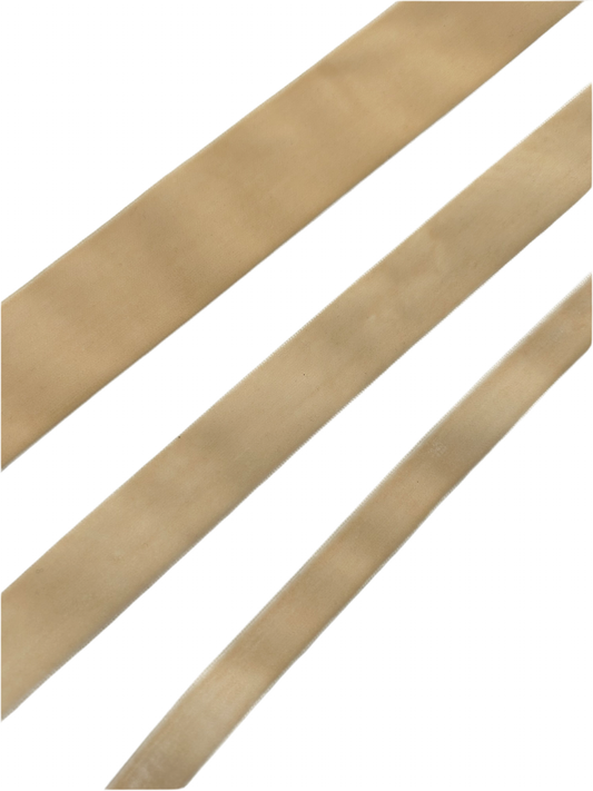 Cream velvet ribbon - multiple sizes