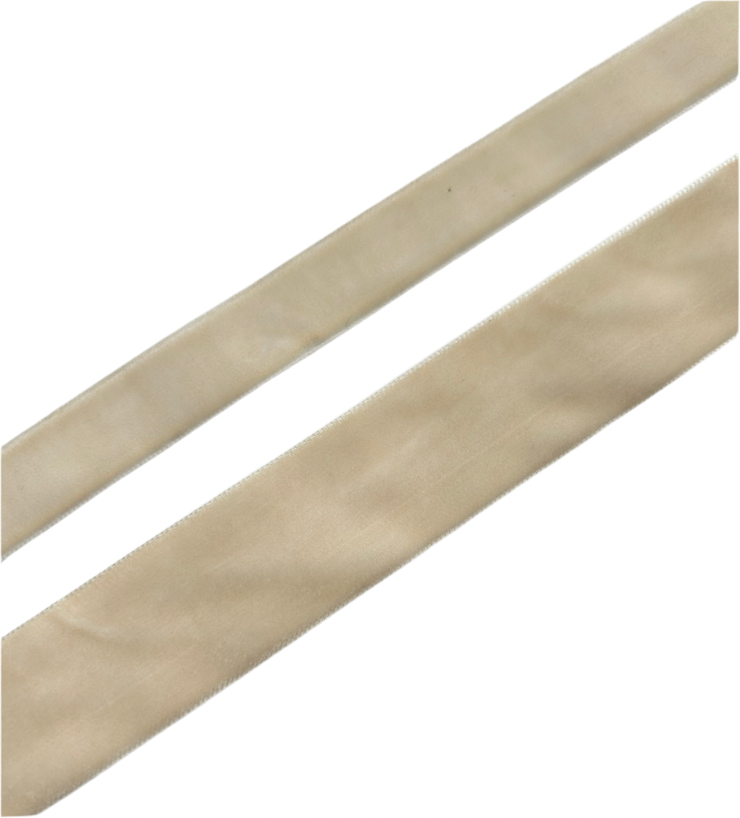 Pale Cream Velvet Ribbon - Multiple Sizes