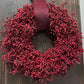 Wreath with red eucalyptus berries