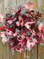 Piros téli ajtódísz