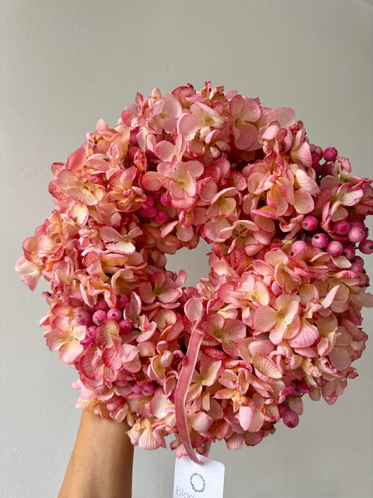 Karácsonyi hortenziakoszorú