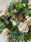 Hydrangea-eucalyptus wreath