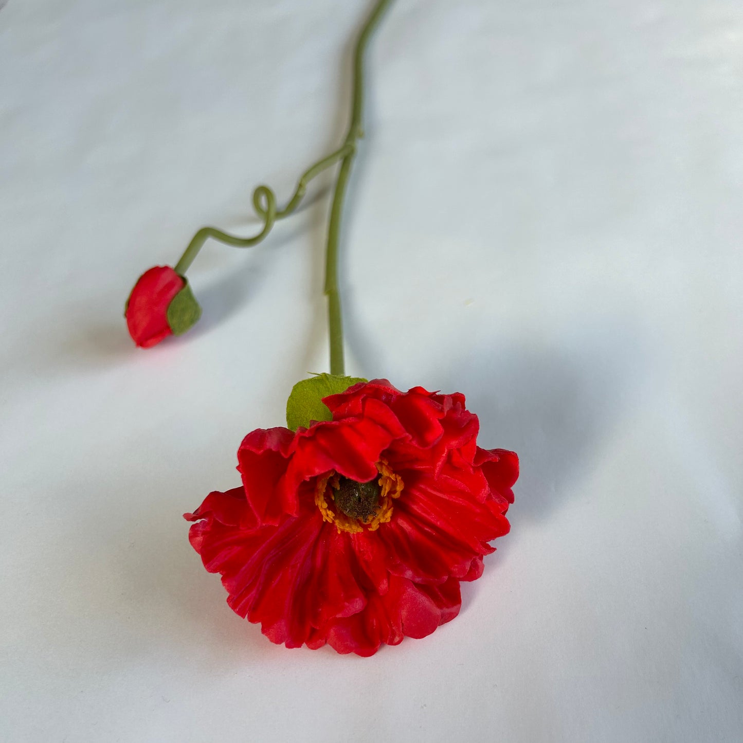 A legélethűbb gumi pipacs művirág csokor - piros