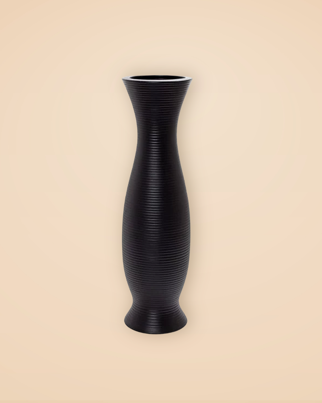 Fekete kerámia váza - 58x15 cm