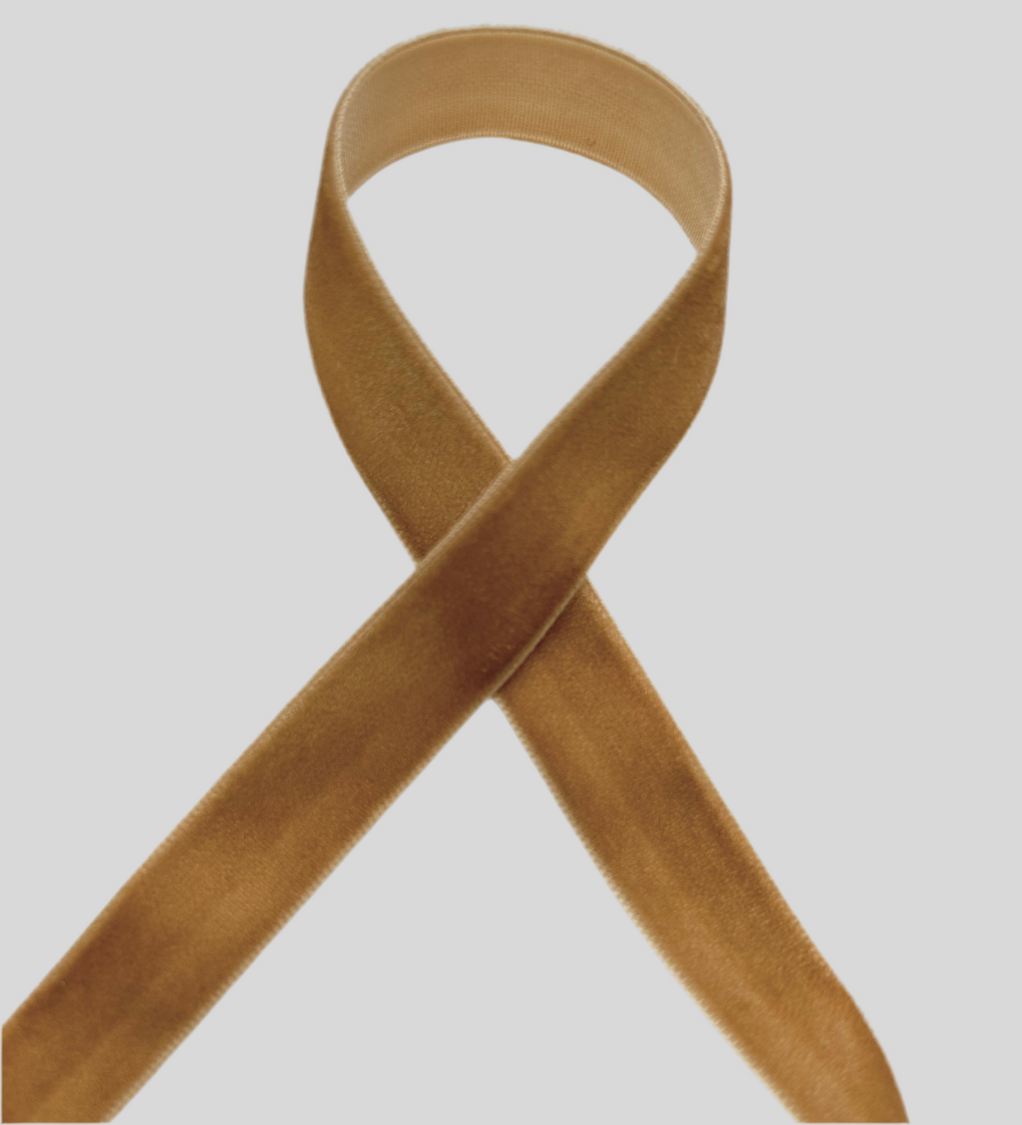 Light brown velvet ribbon - multiple sizes