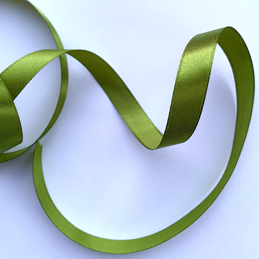 Satin ribbon - willow green