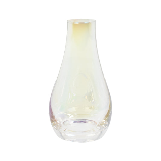 Szivárványos üveg váza 3x13 cm