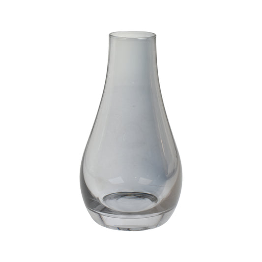 Füstszürke üveg váza 3x13 cm