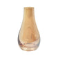 Barack színű üveg váza 3x13 cm