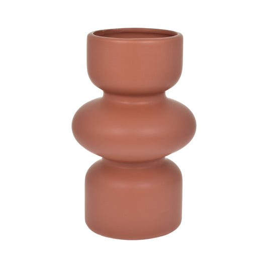 Terrekotta színű design kerámia váza