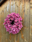 Pink virágos ajtódísz - 50cm