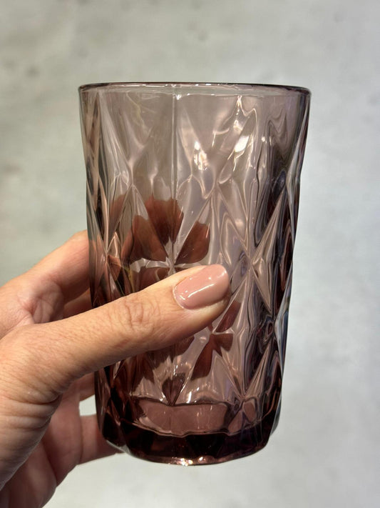 Mályva színű pohár 8x12,5 cm