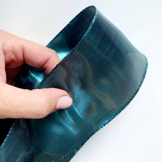 Fényes szalag 63 mm - türkiz