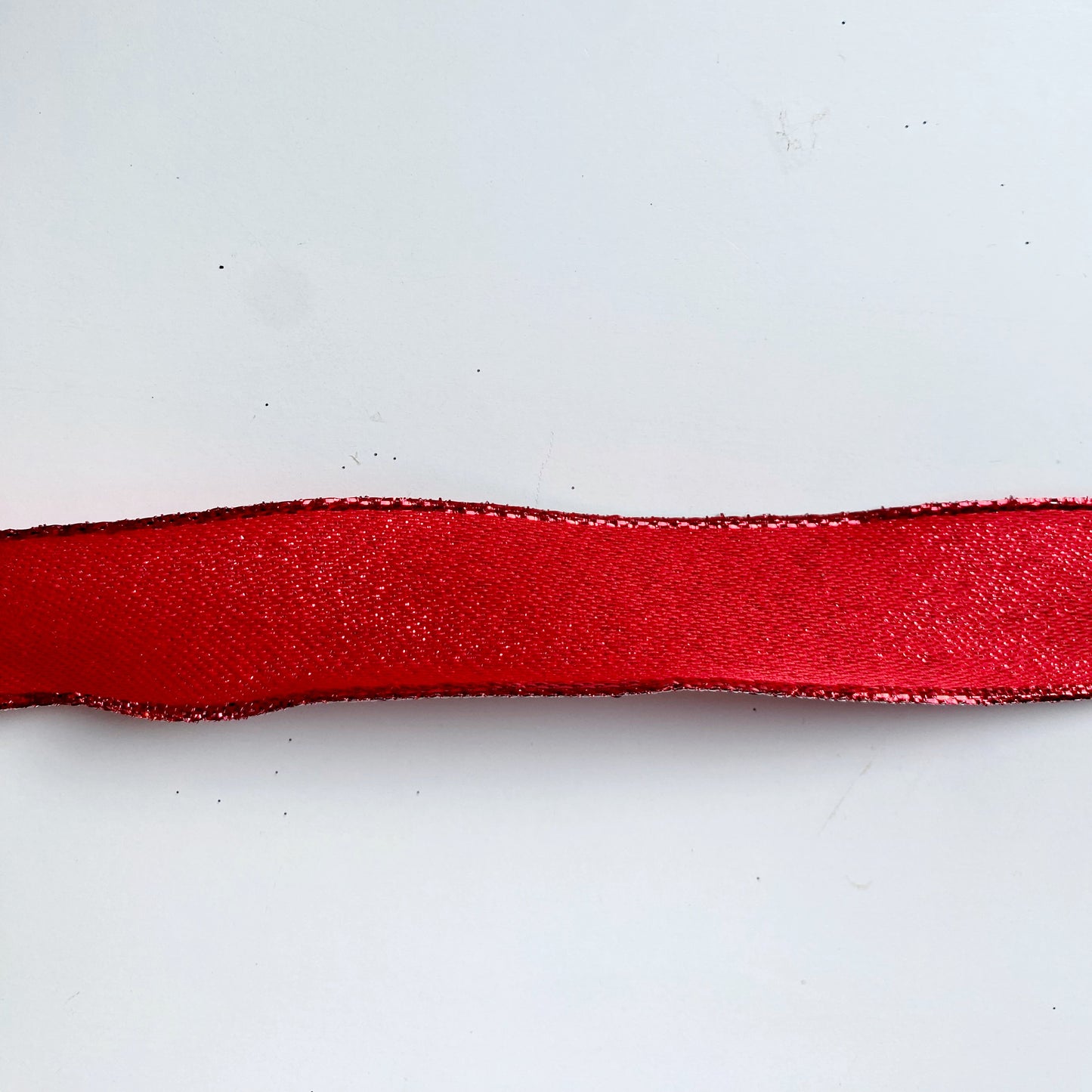 Csillogós szalag 25 mm - piros
