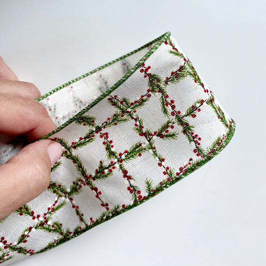 Kockás szalag fagyönggyel - 63 mm - több szín