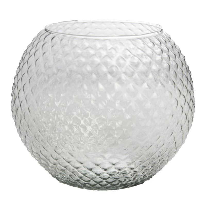Gömb váza rombusz mintával 13 x 16 cm