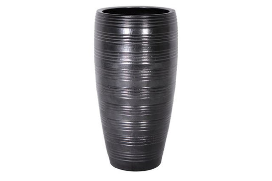 Große schwarze Vase 24 x 45 cm