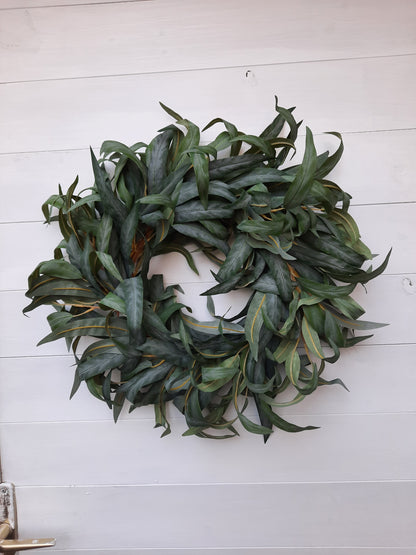Narrow leaf eucalyptus wreath - green