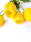The most lifelike yellow rubber tulip artificial flower bouquet