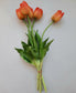 The most lifelike orange tulip artificial flower bouquet