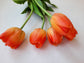 A legélethűbb tulipán művirág csokor - narancssárga