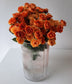 Bouquet of tiny rose artificial flowers - orange