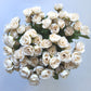 Strauß winziger Rosen-Kunstblumen - creme