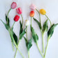 The most lifelike rubber tulip artificial flower bouquet with tabs