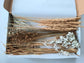 DIY szárazvirág doboz - barna/fehér