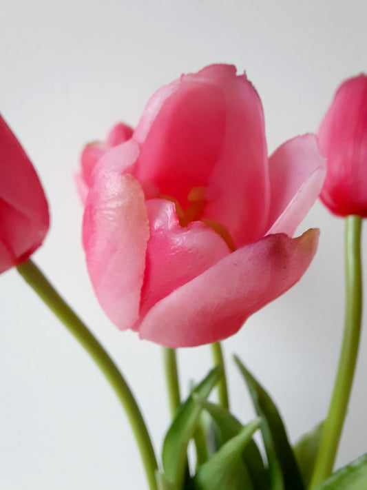 A legélethűbb cirmos gumi tulipán művirág csokor