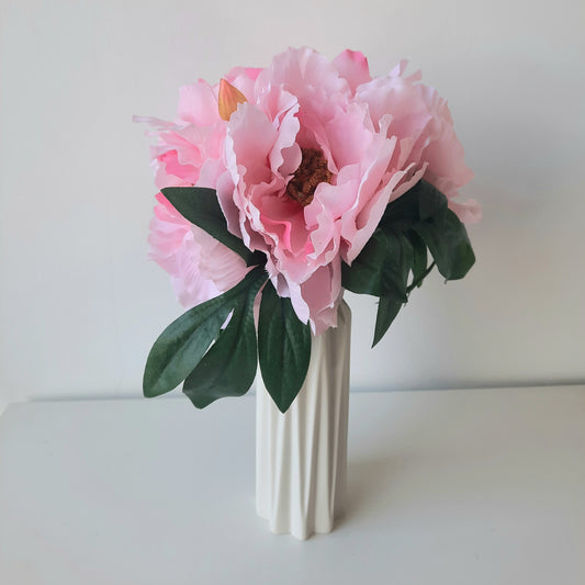 Pink bazsarózsa művirág csokor